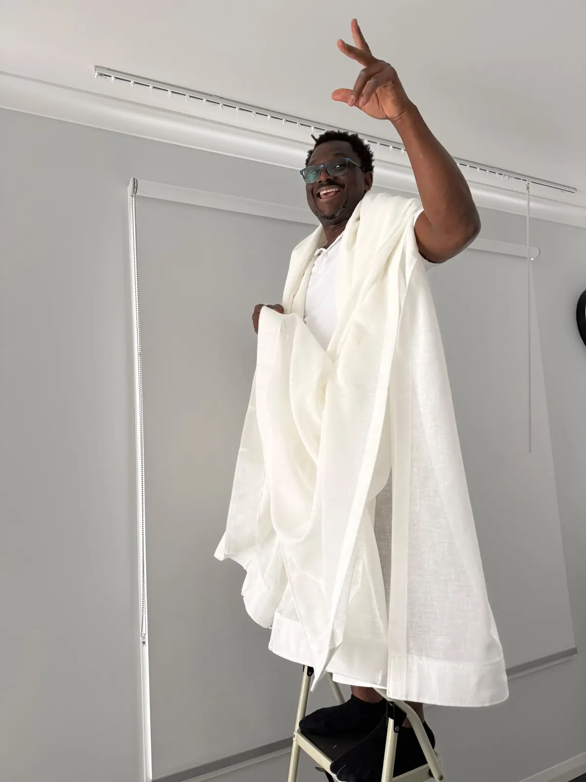 Preparing curtain fabric for fitting