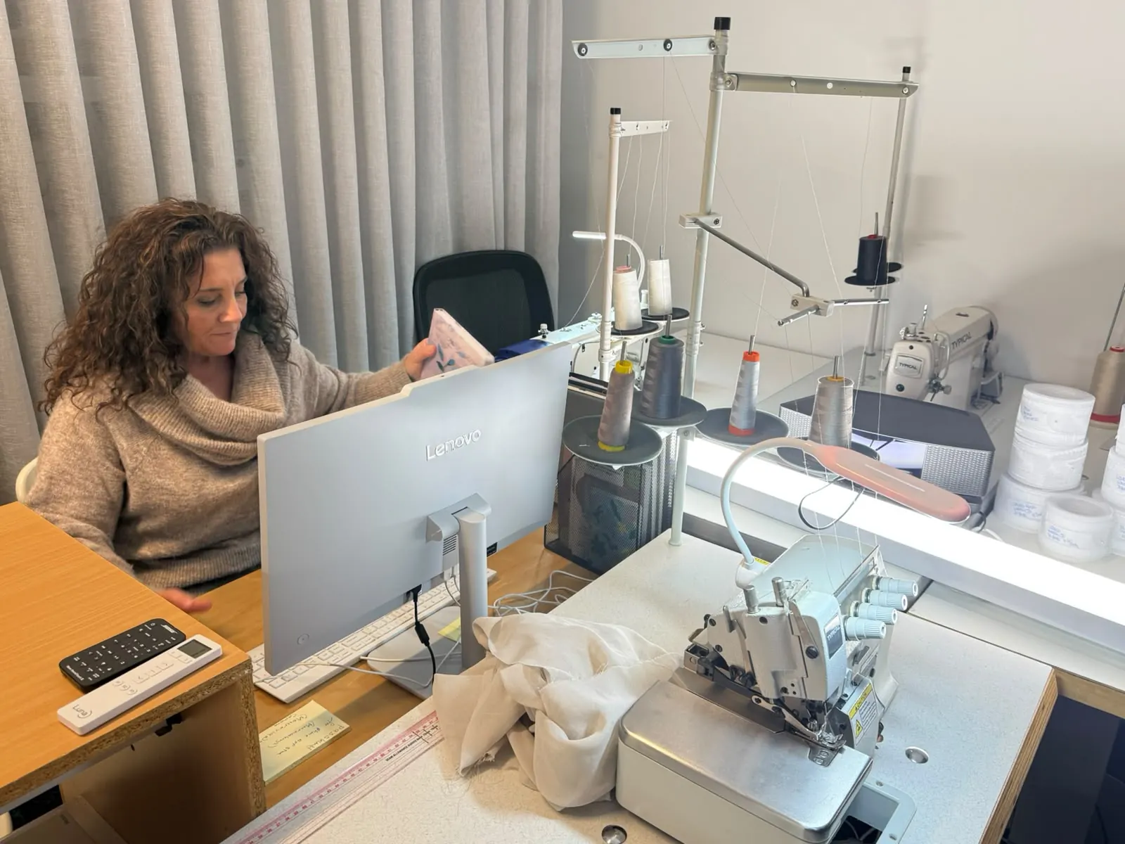 Team member at the workshop desk